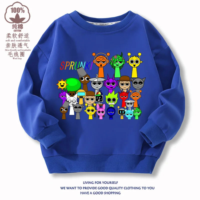 Sprunki Hoodie Clothes For Kids Incredibox Hoodies Sweatshirt Winter Hoodies Soft Cotton Sweatshirt Hoodie keep Warm Hoodie