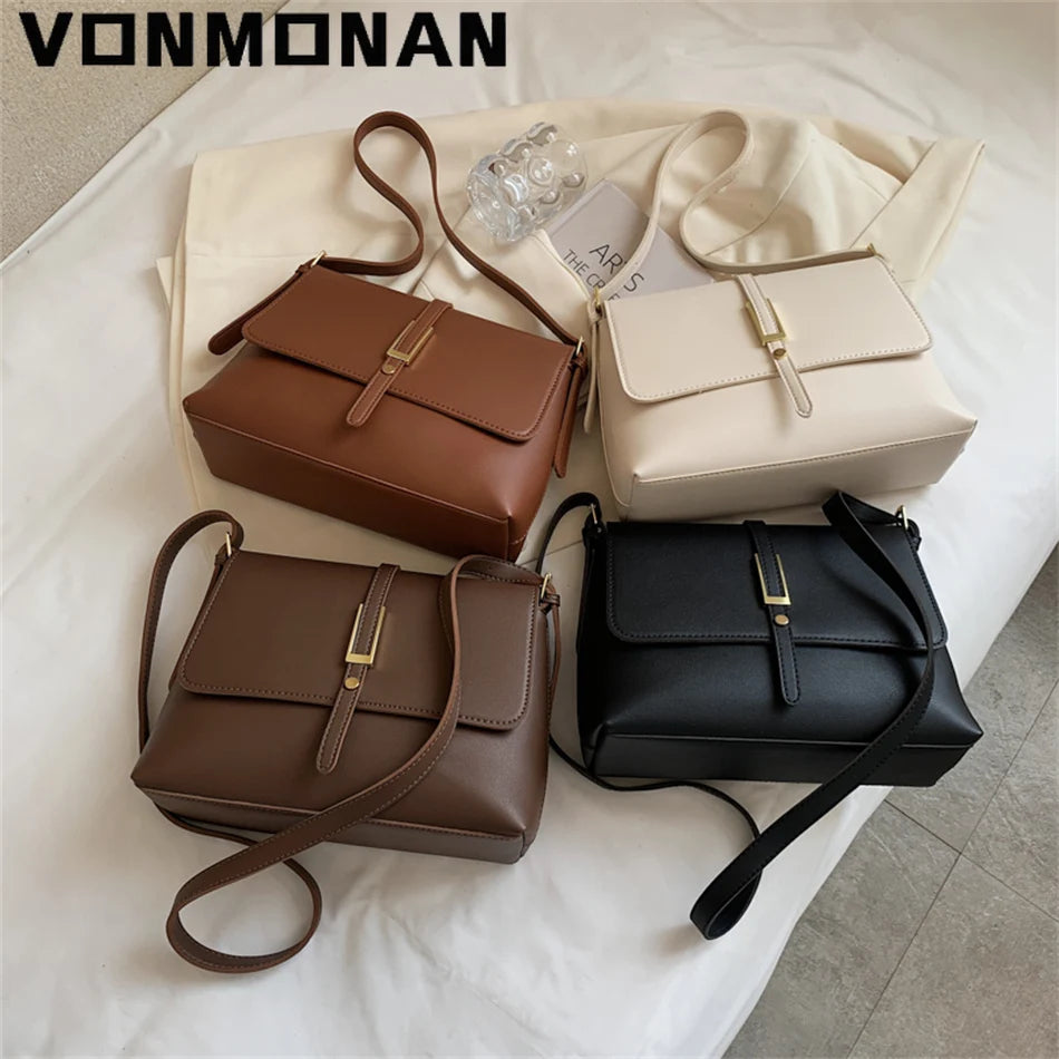 High Quality Leather Crossbody Bags for Female Sac A Main