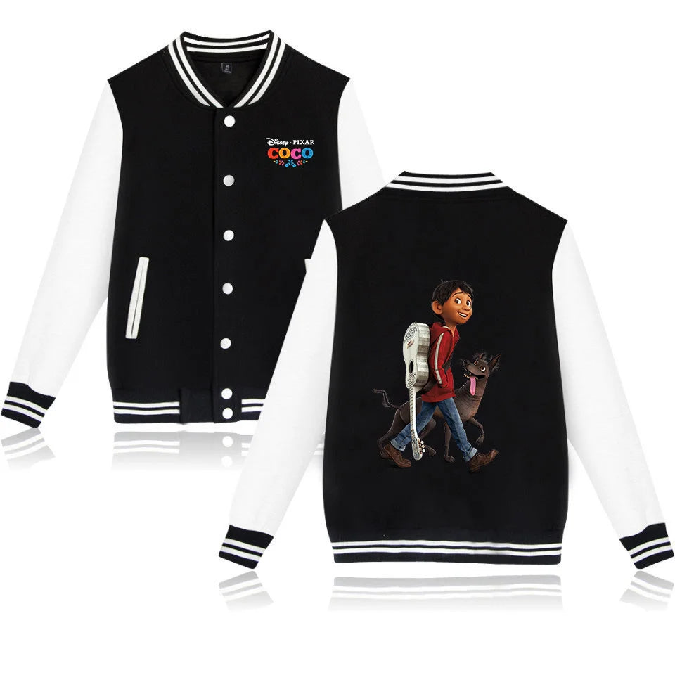 Coco Varsity Baseball Bomber Jacket Men Women Hip Hop Harajuku Jackets Kids Boys Girls Single Coats