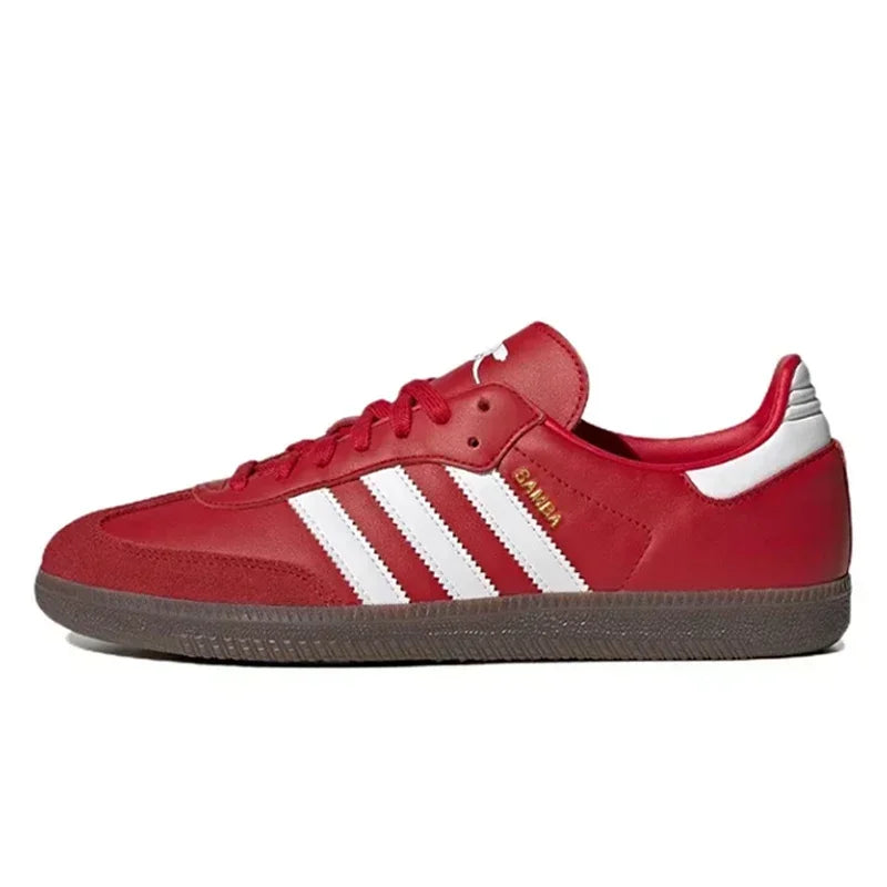 Adidas-Original Samba Team Low Skateboard Chaussures pour Homme et Femme, Unisexe, Noir, Rouge