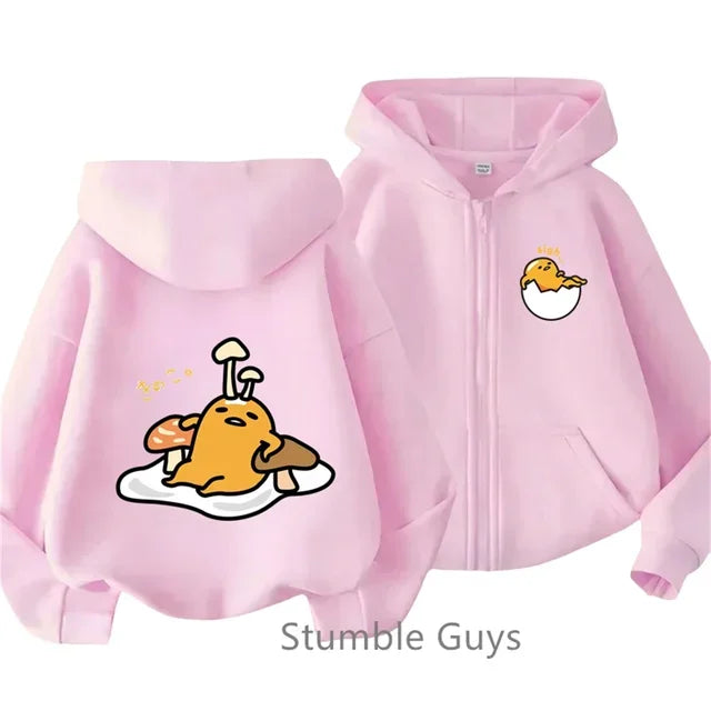 2025 New Kero Kero Keroppi Zipper Hoodie Kids Clothes Boys Fashion Girls Sweater Casual Long Sleeve Anime Sonic Trucksuit