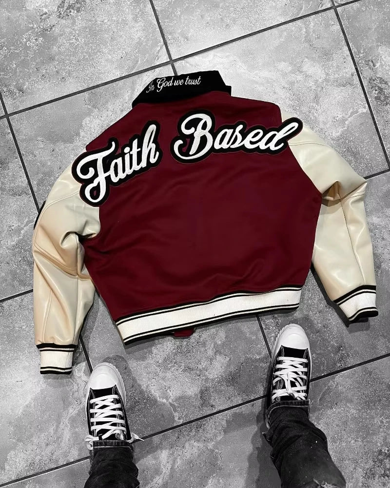 American New Fashion Letters Flocking Embroidery Baggy Baseball Uniform Women Y2K Harajuku Vintage Hip Hop Casual Couple Jacket