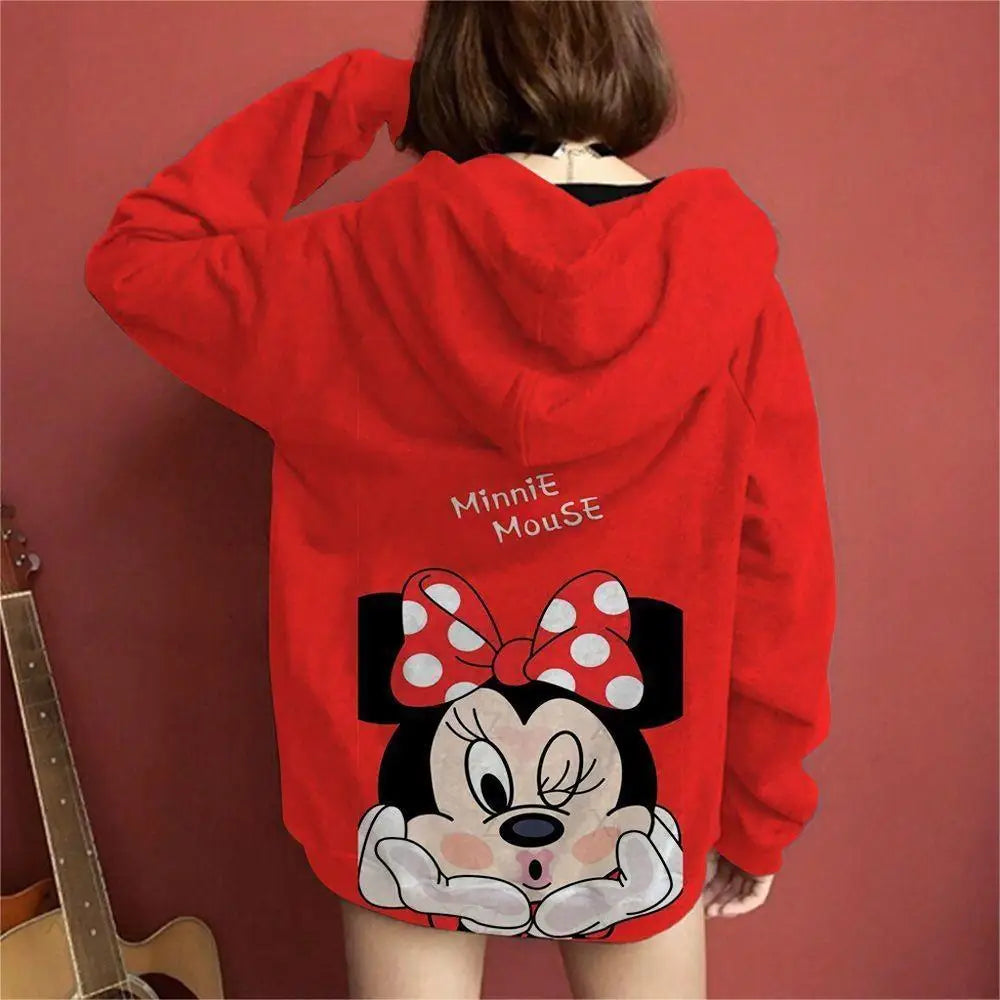 Couple Outfit Disney Hoodies Minnie Mouse Women's Casual Sweatshirt Couple Hoodie Men's Women Clothing Mickey Y2k Print Top