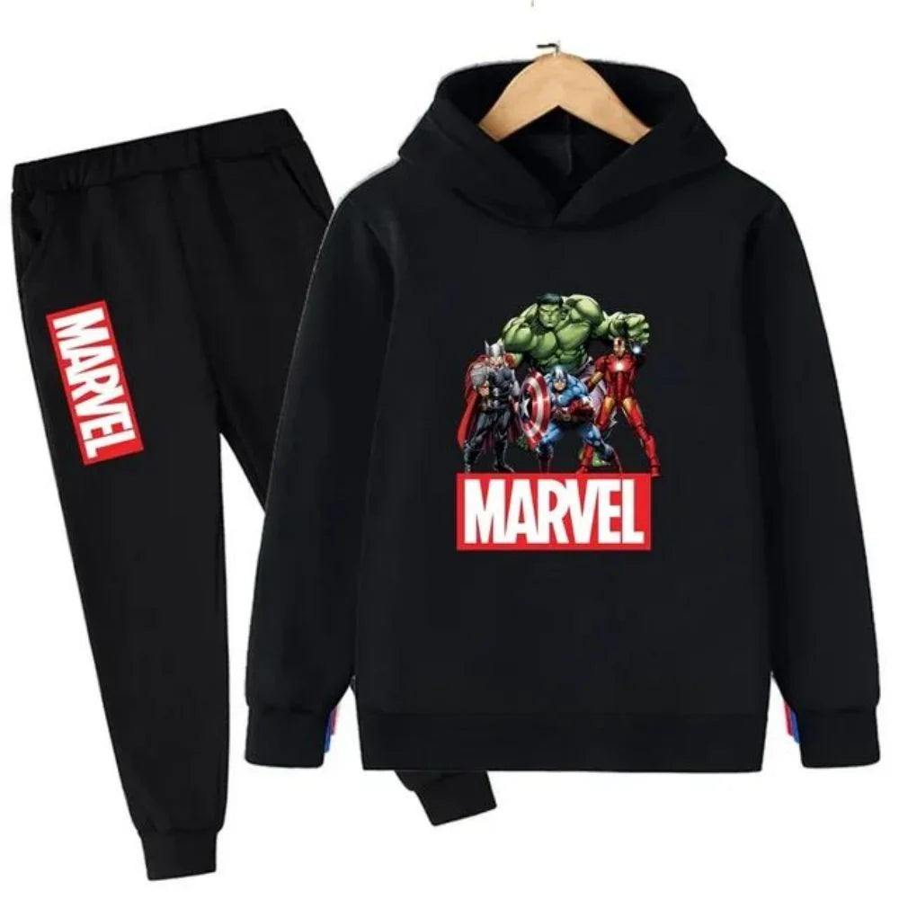 Kids Cartoon Green Giant Super Hero Superstar Boys Girls Spring/Autumn Clothing Children's Fashion Hoodie Pants Set 2-14 Years