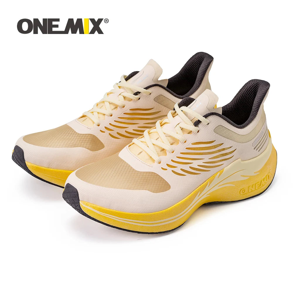 ONEMIX Women Racing Running Shoes Support Breathable Mesh PLUS Sport Walking Shoes for Outdoor Stable Cushion Marathon Sneakers