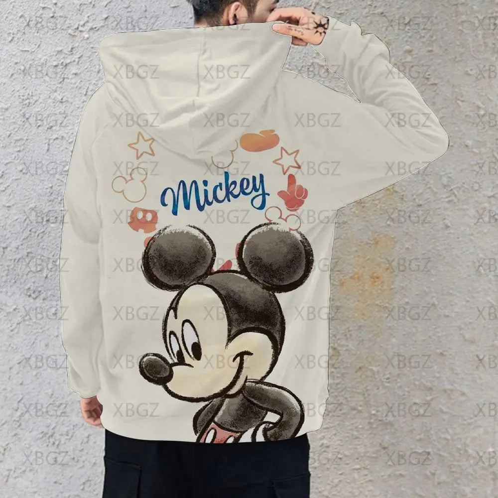 Women's Hoodies Couple Outfit Top Woman Minnie Mouse Y2k Disney Women Clothing Fashion Sweatshirts Mickey 2022 Men's Sweatshirt