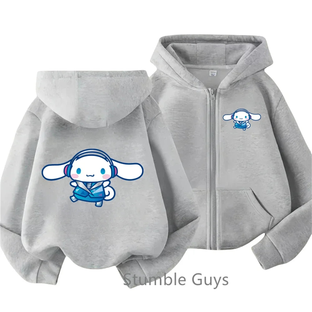 New Kero Kero Keroppi Zipper Hoodie Kids Clothes Boys Fashion Girls Sweater Casual Long Sleeve Anime Sonic Trucksuit