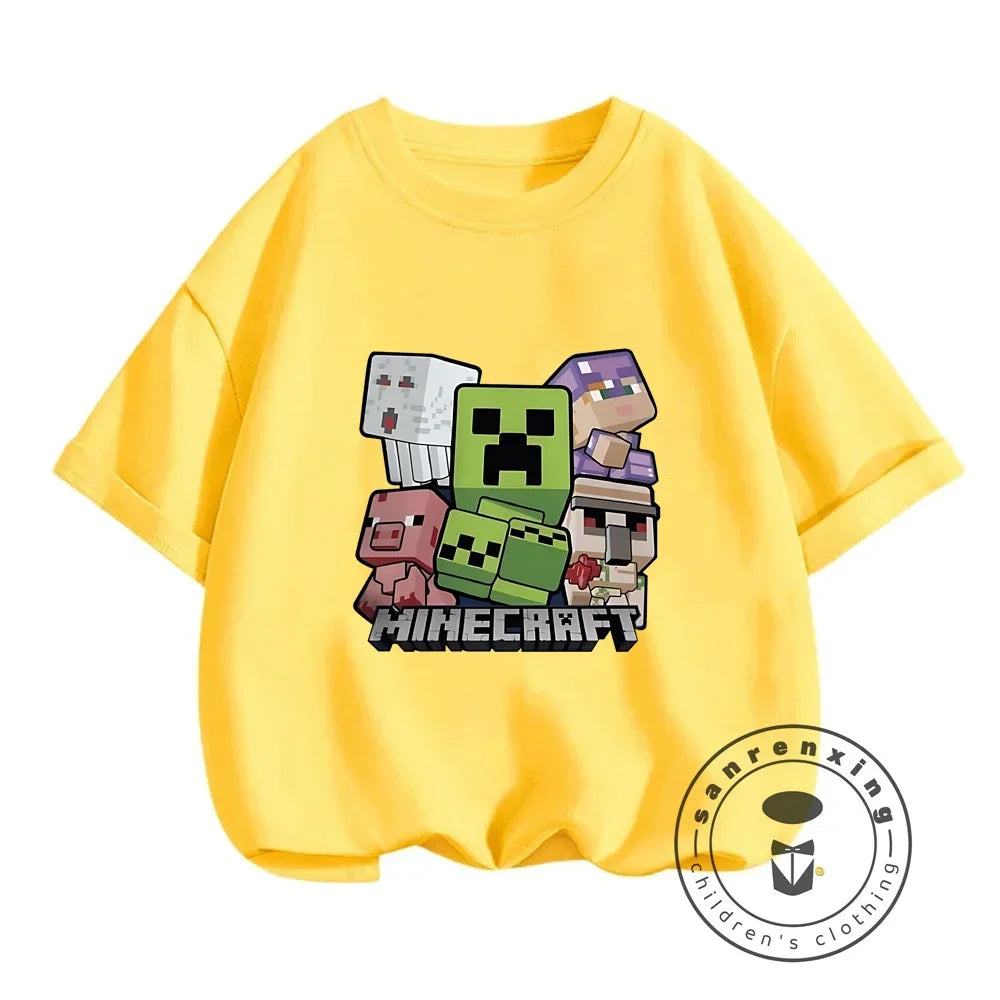 Short Sleeve Children Top Shirts Children's Boy's Minecraft CatNap Clothing Tops Baby Boys Clothing Child -shir T Shirt