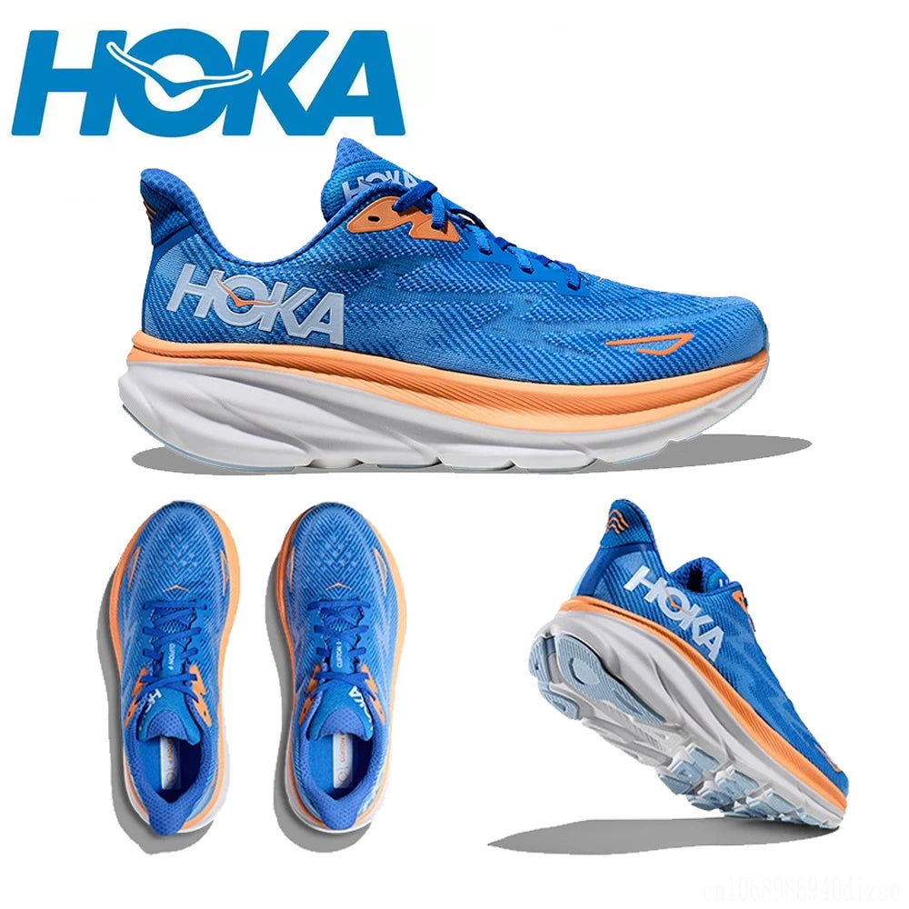 Hoka Clifton 9 Running Shoes Mens and Women's Lightweight Cushioning Marathon Absorption Breathable Highway Trainer Sneakers