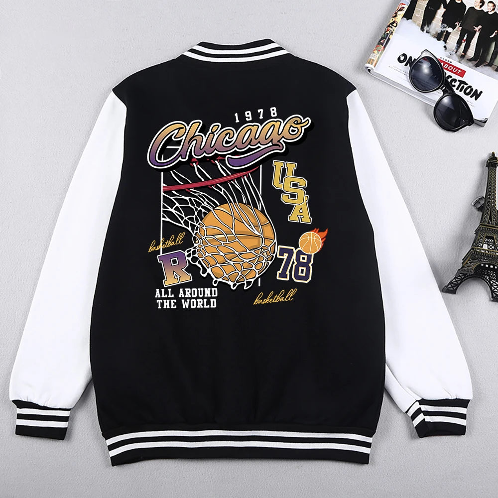 Chicago Usa Basketball Printing Man Loose Basketball Jersey Baseball Uniforms Casual S-5Xl Preppy Style Clothes & Accessories