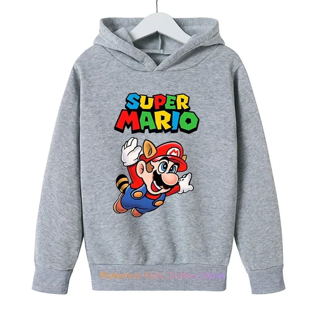 3-12 Years Old Children's Super Mario bros Children's Clothing Autumn Baby Sweater Print Pokemon Girls Pullover Boys