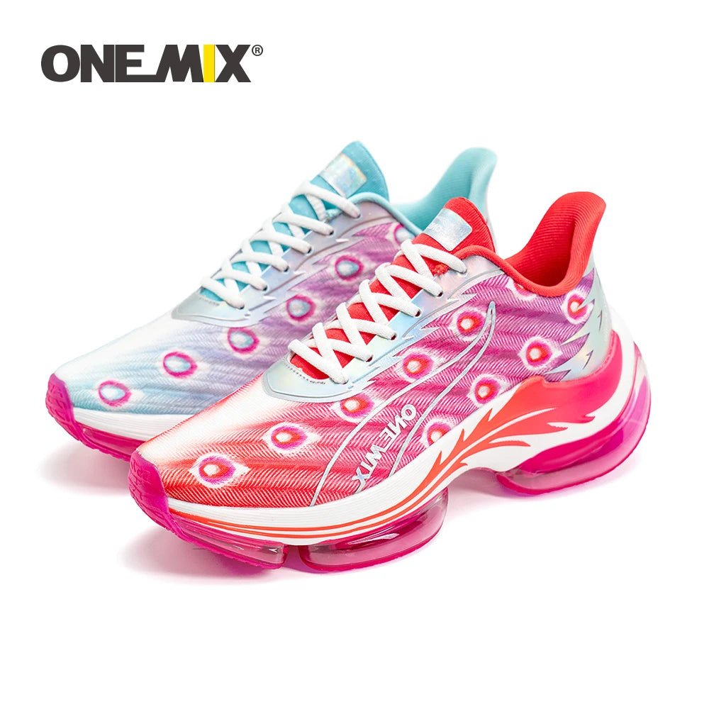 ONEMIX Herre løbesko Air Cushion Sneakers Åndbar Mesh Udendørs Atletisk Højde Øg gåsko Størrelse EU 35-47