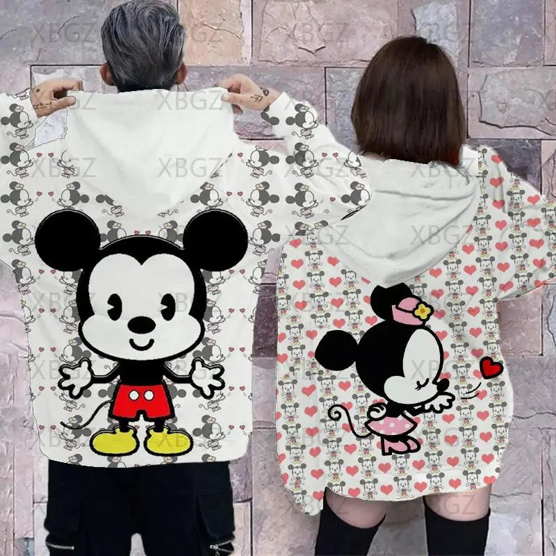 2022 Top Sweatshirt Woman Mickey Women's Men's Children's Hoodie Sweatshirts Couple Outfit Clothing Fashion Hoodies Minnie Mouse