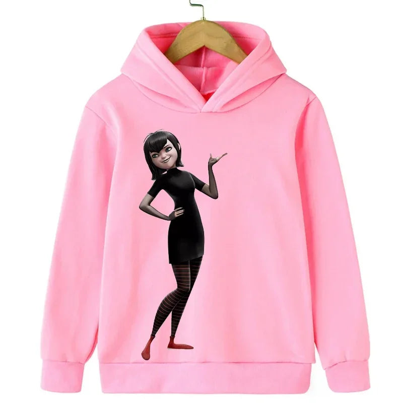 Printed Fashion Children Hoodies Tops Loose Long Sleeve Sweatshirts Kids  Cartoon  Aily  Comfortable  Coat Autumn Winter Clothes