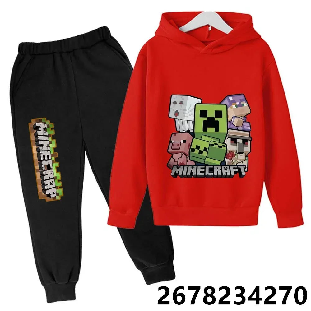 3 To 12 Years Old My Wonderful World Printed Hoodie + Sweatpants Birthday Kids Autumn Kids Anime Hoodie Boys Girls Clothing From