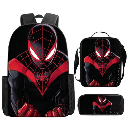 Marvel Comics Spider-Man Backpack Student Manga Cool Schoolbag Large Capacity Cartoon Fashion Light Backpack School Lunch Bag