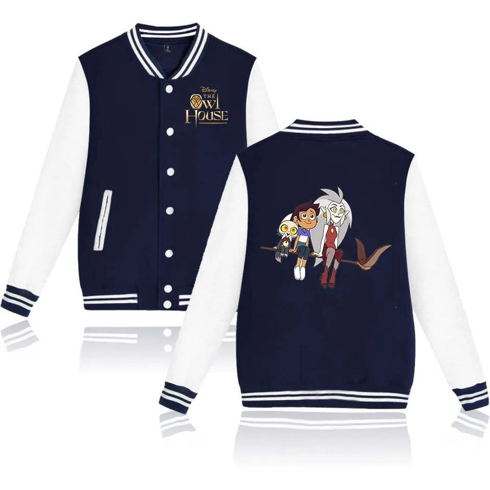 The Owl House Bomber Jacket Women Men Autumn Baseball Jacket Coat Cartoon Kid Streetwear Harajuku Bomber College Jacket