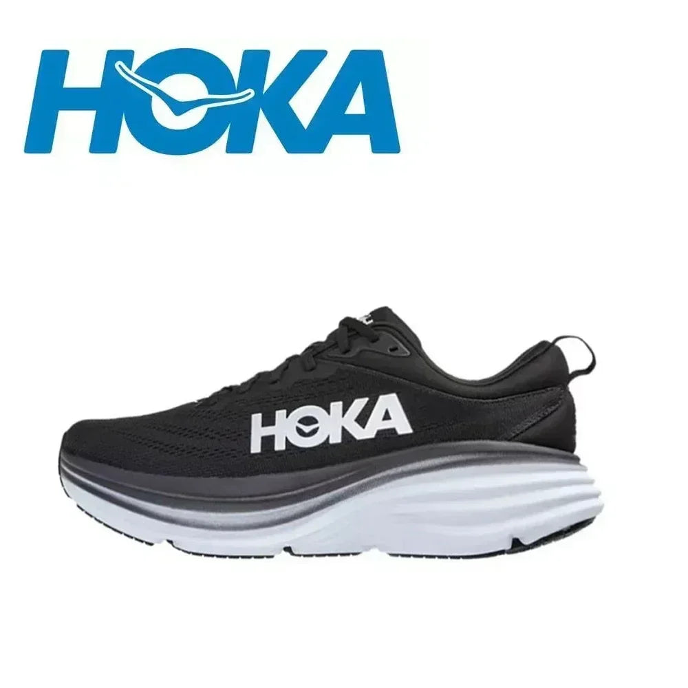 HOKA  Bondi 8 Lightweight Jogging Outdoor Running Shoes Marathon Trail Cushioning Shoes Elastic Womens Men