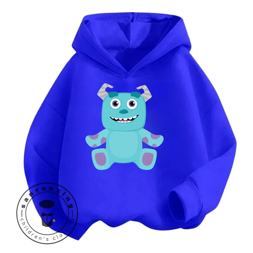 Monsters Inc Cartoon Kids Long Sleeve Hoodies Uniquely Crafted Garments That Bring the Charm of Your Favorite Cartoon to Life