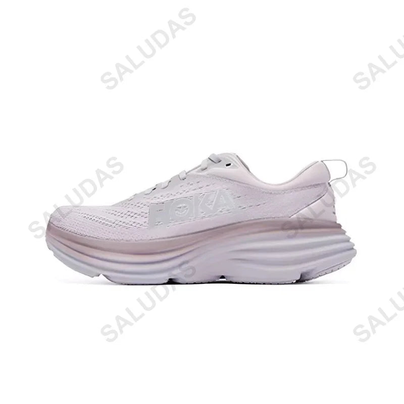 HOKA Bondi 8 Men Shoes Anti Slip Shock Absorption Road Running Shoes Women Light Breathable Tennis Shoes Unisex Outdoor Sneakers