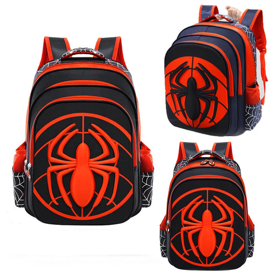 Fashion Kid Backpack Children Boys School Bag Red And Black Spider Pattern Backpack With Pencil Case Set Kids Girl Boutique Bag