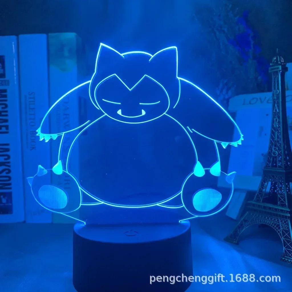 New Anime Pokemon Led 3D Night Light Kids Toy Anime Figures Cute Pikachu Bedside Lamp for Children Bedroom Decor Birthday Gift