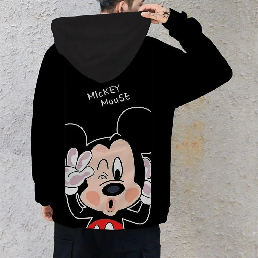 Couple Outfit Disney Hoodies Minnie Mouse Women's Casual Sweatshirt Couple Hoodie Men's Women Clothing Mickey Y2k Print Top