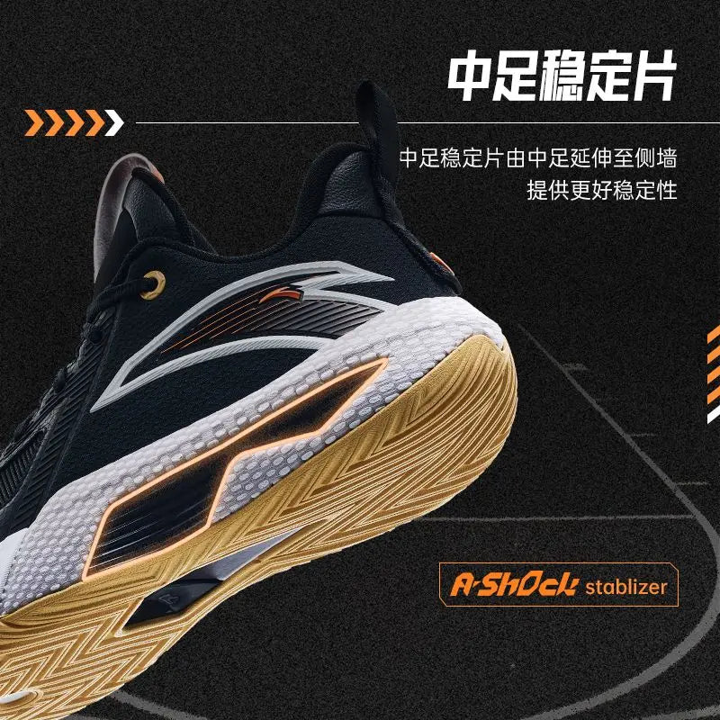 Anta Quick Battle 5 Basketball Shoes Men's 2024 Spring and Summer Professional Outdoor Combat Anti-Slip Wear-Resistant Sneakers