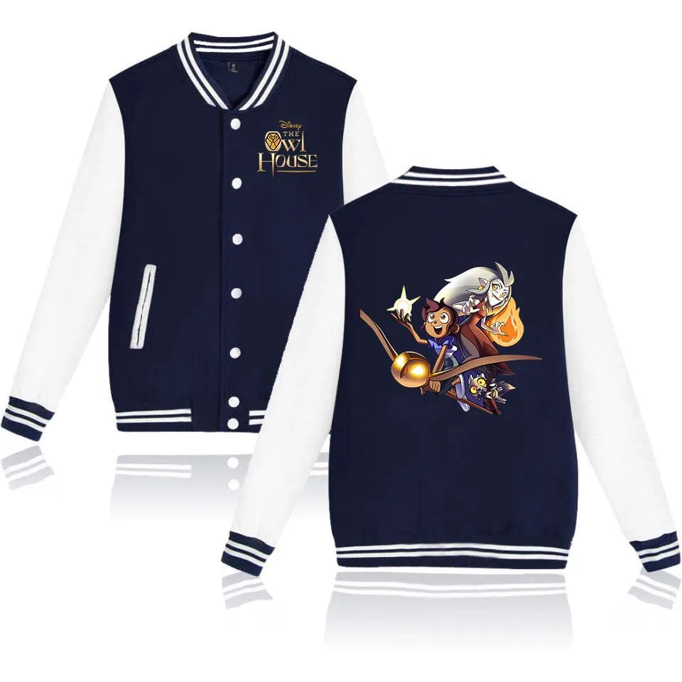 The Owl House Bomber Jacket Women Men Autumn Baseball Jacket Coat Cartoon Kid Streetwear Harajuku Bomber College Jacket