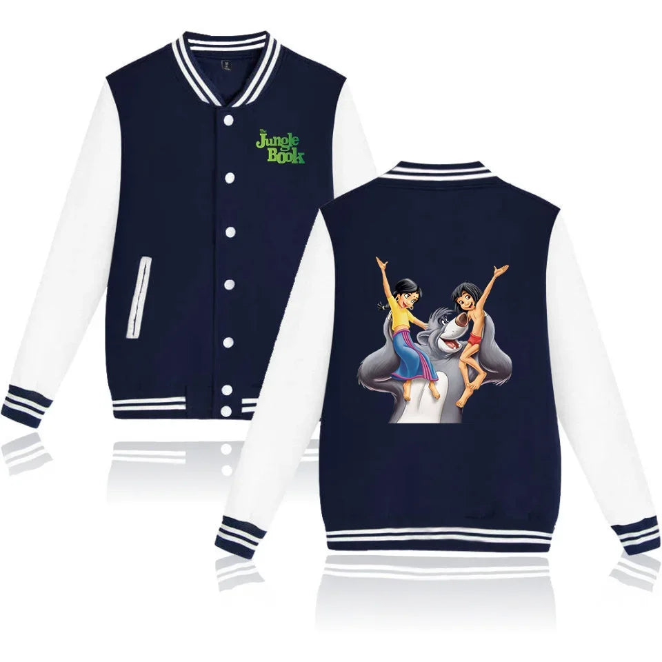 The Jungle Book Baseball Jacket Men Women Hip Hop Harajuku Jackets Streetwear Kids Boys Girls College Coats