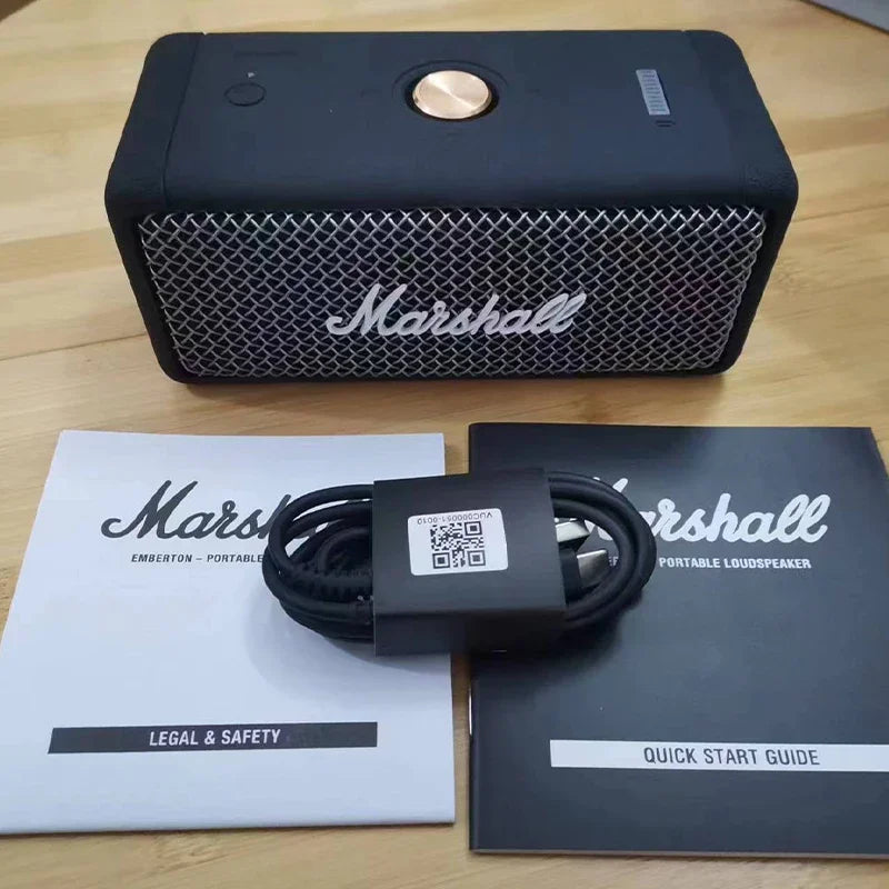 Original MARSHALL EMBERTON Wireless Bluetooth Speaker IPX7 Waterproof Stereo Bass Outdoor Portable Speaker