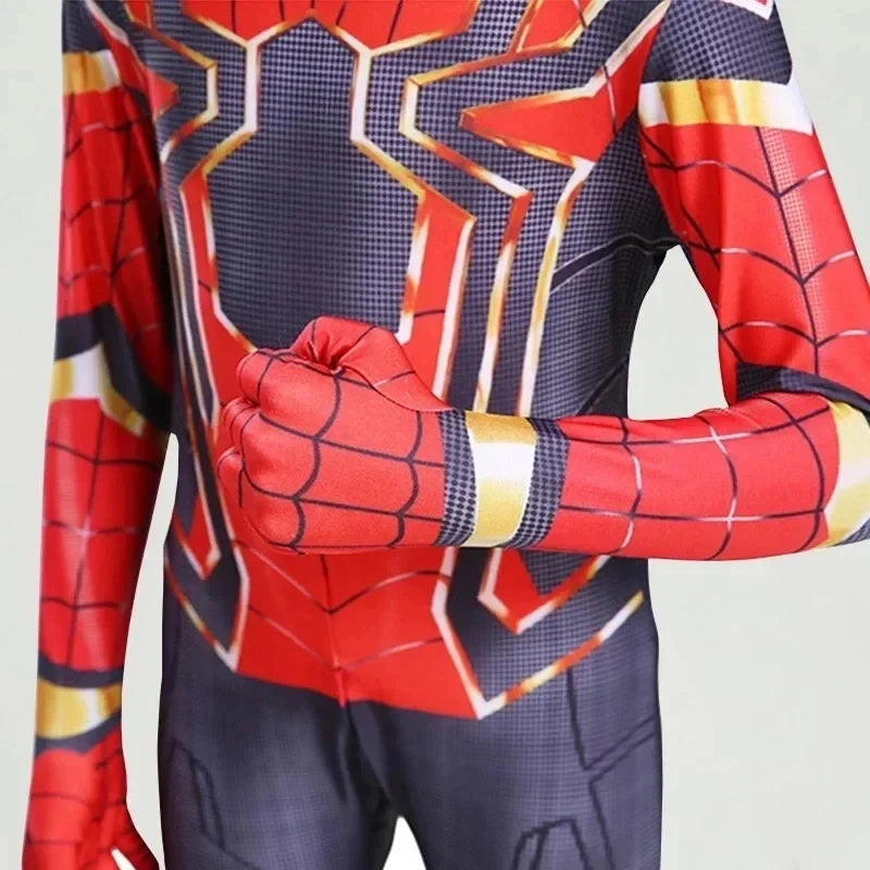 Barn Voksen Spider Man Hulk Iron Man Black Panther Batman Captain America Cosplay Kostume Bodysuit Jumpsuit Halloween kostume