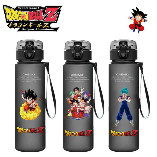 560ml Dragon Ball Water Bottle Son Goku Super Saiyan Large Capacity Drinking Cup Portable Outdoor Sports Water Cup Holiday Gifts