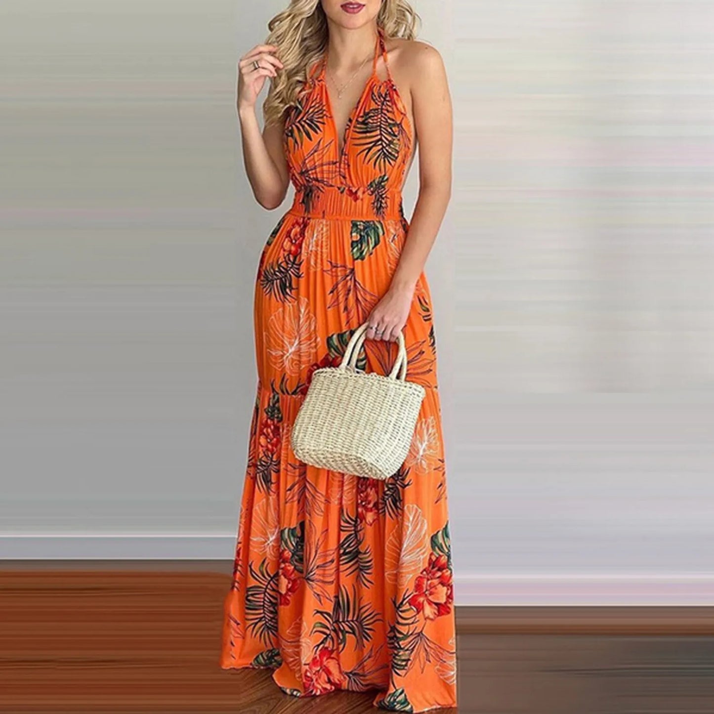 Sexy Backless Halter Strapless Sundress For Women