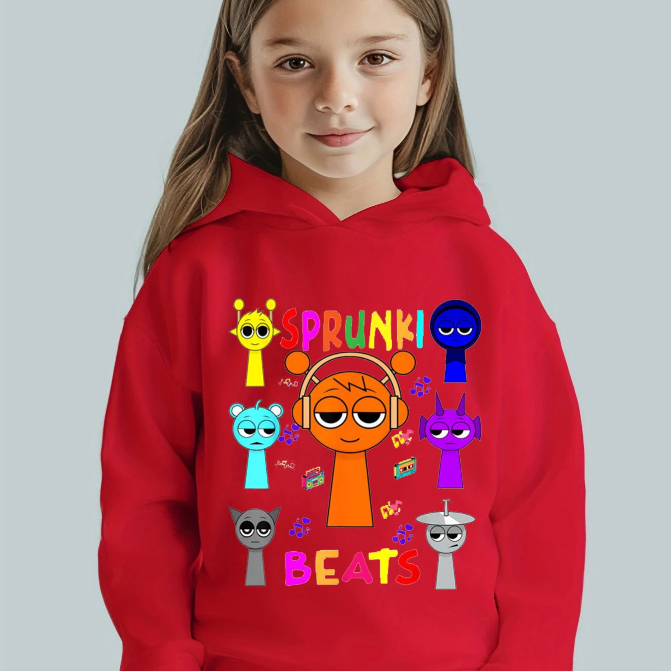 Sprunki Beats Print Children's Clothing Creative Hot Game Sweatshirt Cartoon Incredibox Long Sleeve Pullover Boys Girls Hoodies