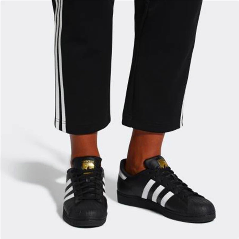 Adidas superstar Unisex casual shoes classics black white outdoor comfortable flat sports skateboard sneakers