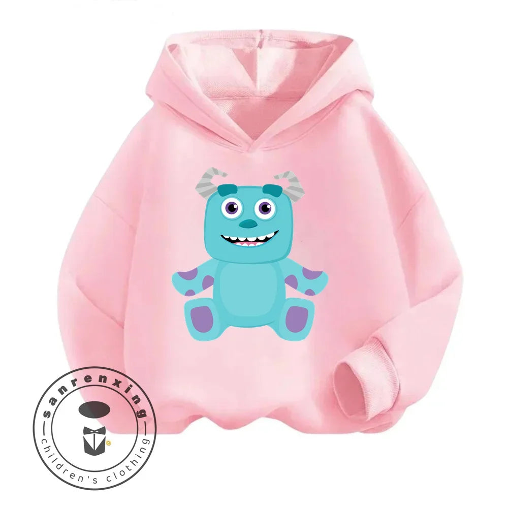 Monsters Inc Cartoon Kids Long Sleeve Hoodies Uniquely Crafted Garments That Bring the Charm of Your Favorite Cartoon to Life