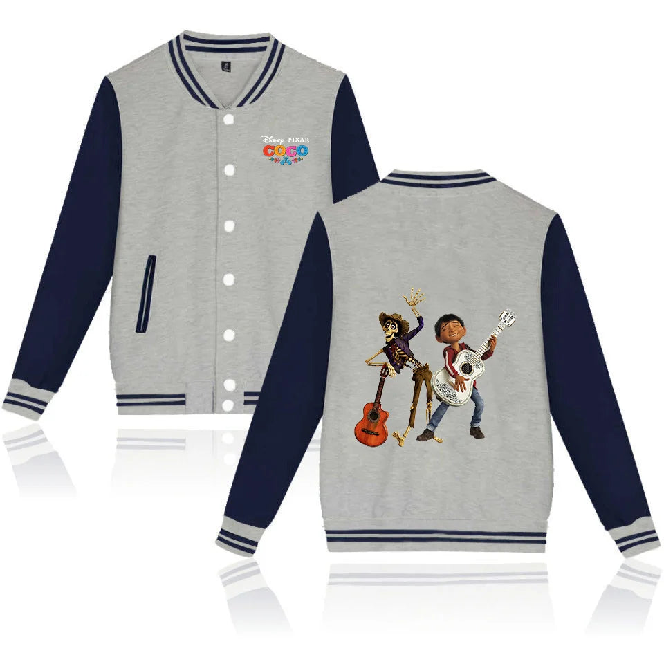 Coco Varsity Baseball Bomber Jacket Men Women Hip Hop Harajuku Jackets Kids Boys Girls Single Coats