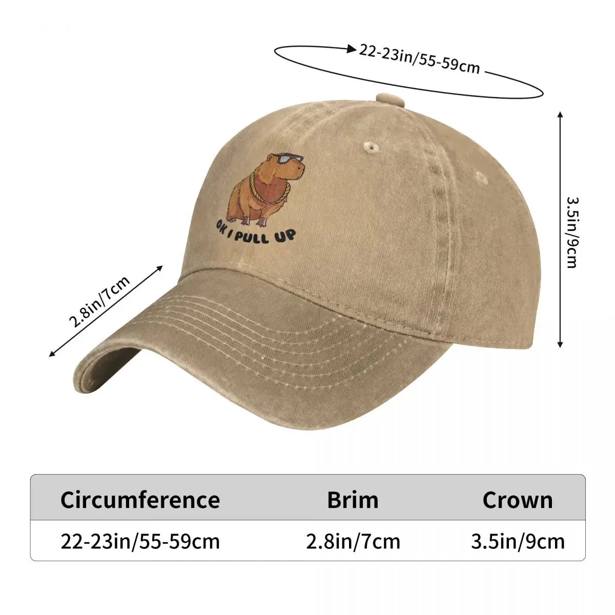 Kawaii Capybara Men Women Baseball Cap Animal Distressed Washed Caps Hat Classic Outdoor Activities Snapback Hat