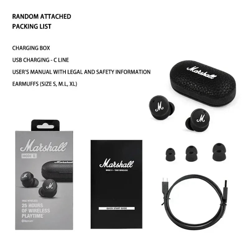 Original MARSHALL MODE II True Wireless Bluetooth 5.1 Headphones in-ear Waterproof Sports Gaming Music Noise Cancelling Earbuds