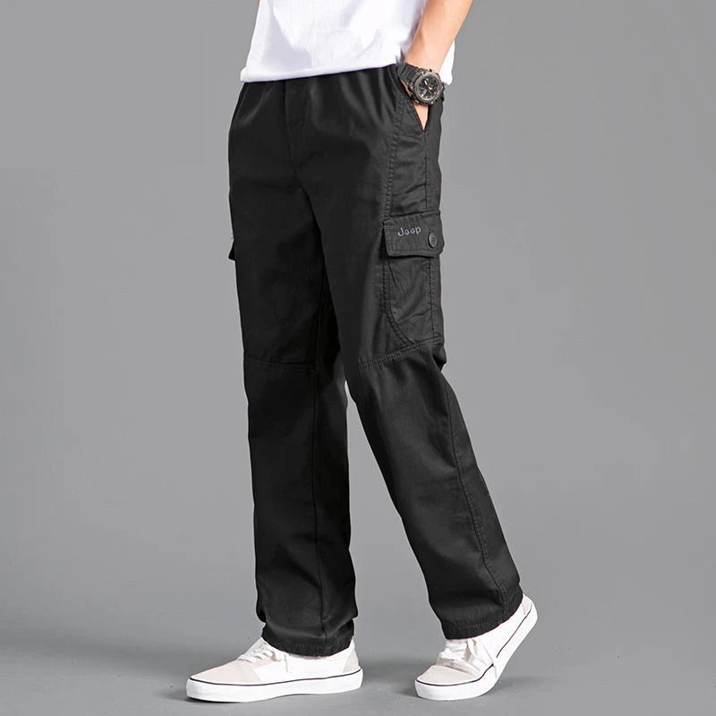 Spring Autumn Mens Cargo Pants Casual Sweatpants Relaxed Fit Cotton Pants American Style Large Size Sports Outdoor Pants