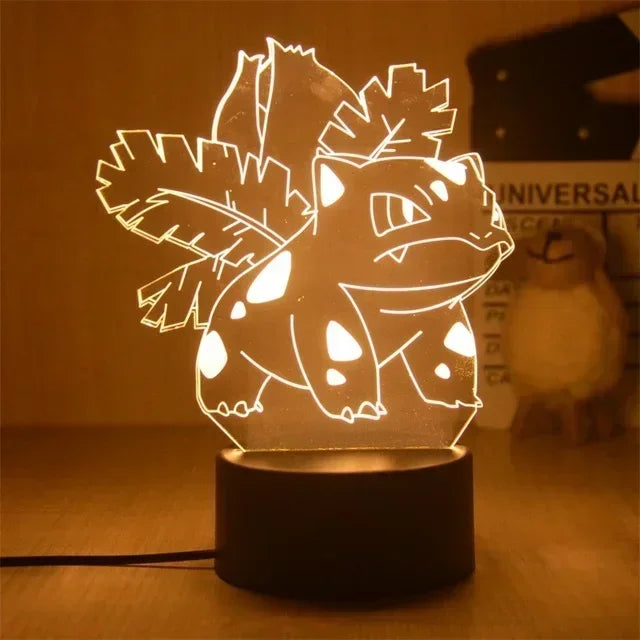 Ny Anime Pokemon Led 3D Natlys Børnelegetøj Anime Figurer Sød Pikachu sengelampe til børn Indretning i soveværelset Fødselsdagsgave