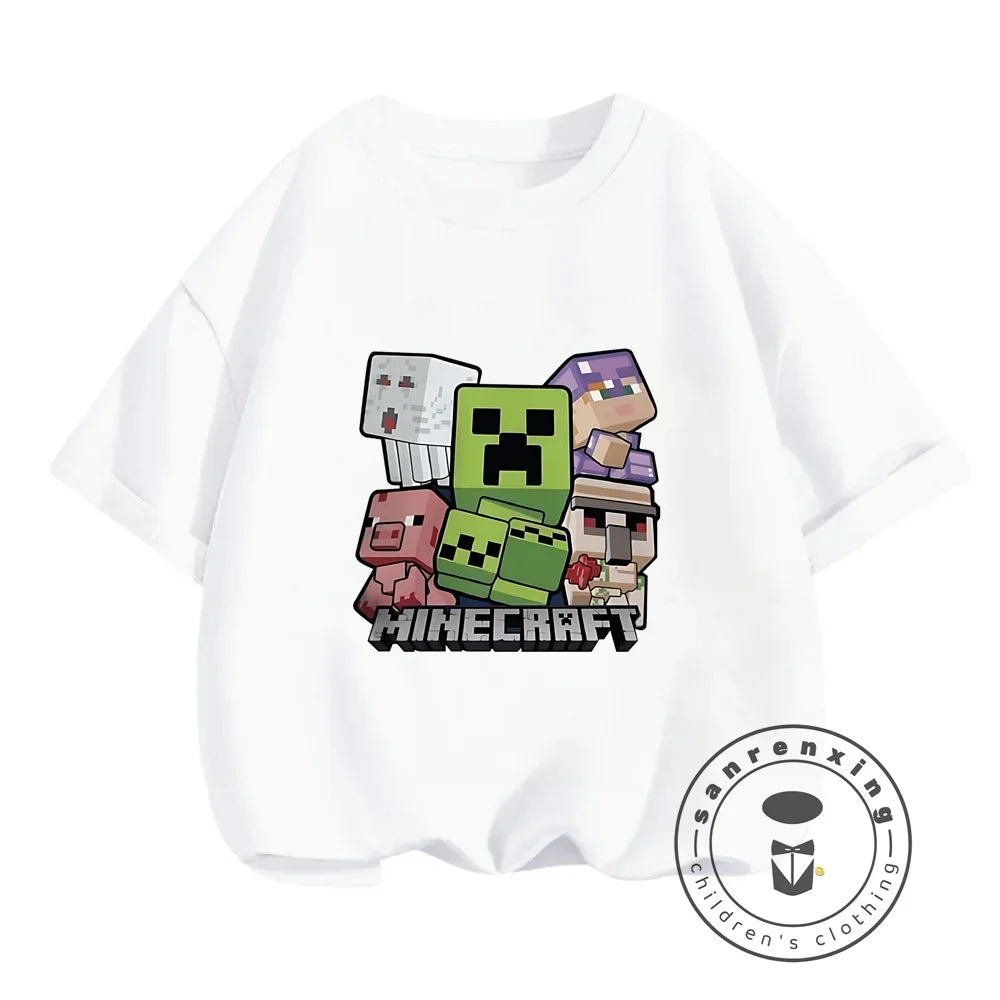 Short Sleeve Children Top Shirts Children's Boy's Minecraft CatNap Clothing Tops Baby Boys Clothing Child -shir T Shirt