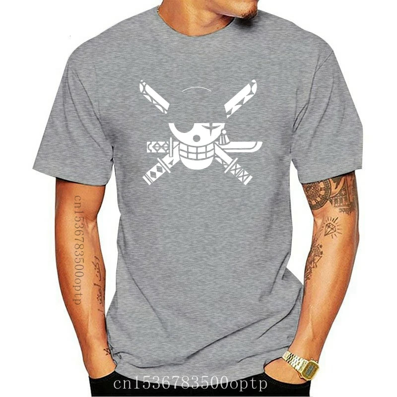 2022 New  Zoro Pirate T shirt Funny Parody Anime Tee One Piece Flag Mens Top S - 3XL harajuku  Summer