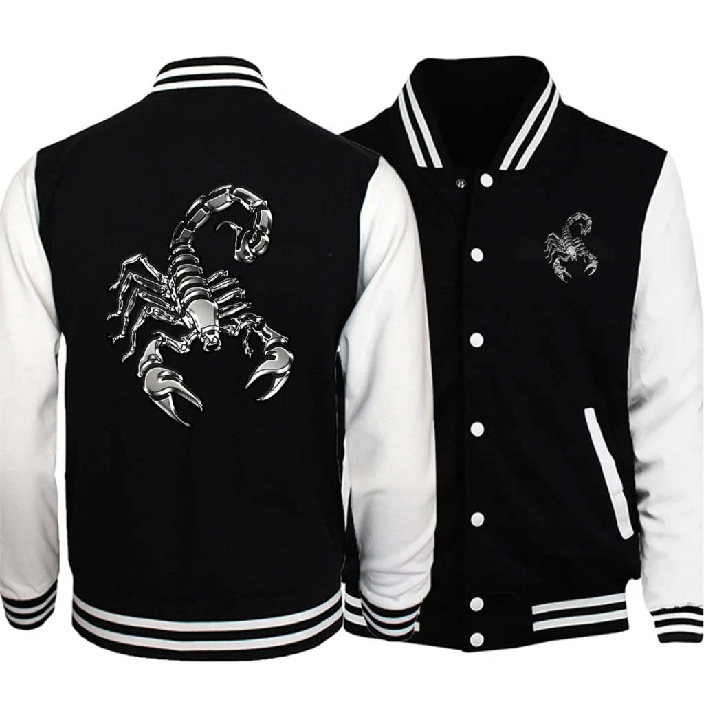 Scorpio Personality Printing Men Jackets Fashion Casual Sports Wear Baseball Uniform Comfortable Male Bomber Coats