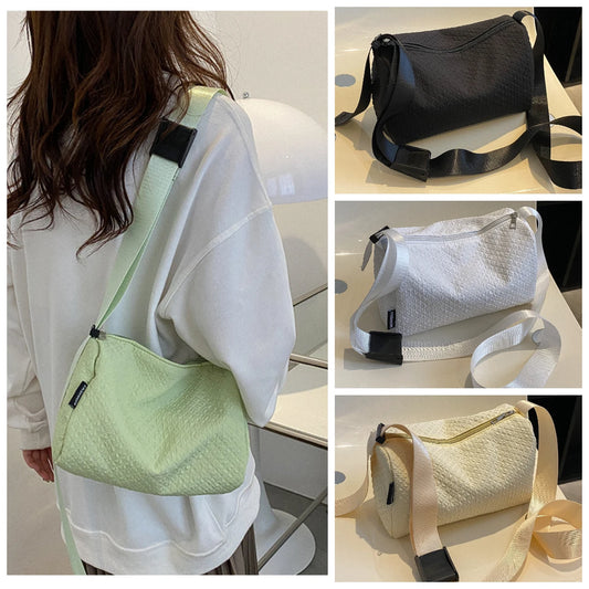 Large-capacity Shoulder Bag Women's Fashion Simple Commuter Messenger Tote Bag Handbags Pillow Shaped Satchel Bucket Bag