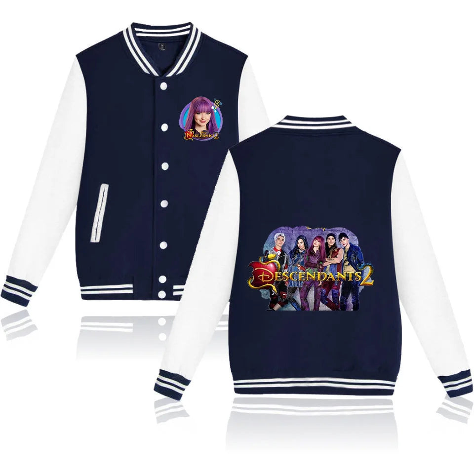 Descendants Varsity Baseball Bomber Jacket Mænd Kvinder Hip Hop Harajuku Jakker Børn Drenge Piger Single Coats