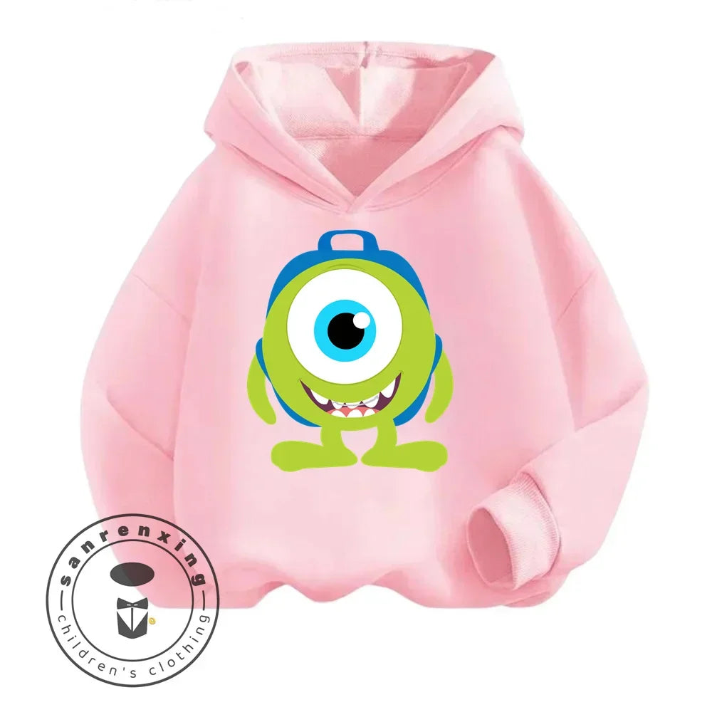 Monsters Inc Cartoon Kids Long Sleeve Hoodies Uniquely Crafted Garments That Bring the Charm of Your Favorite Cartoon to Life