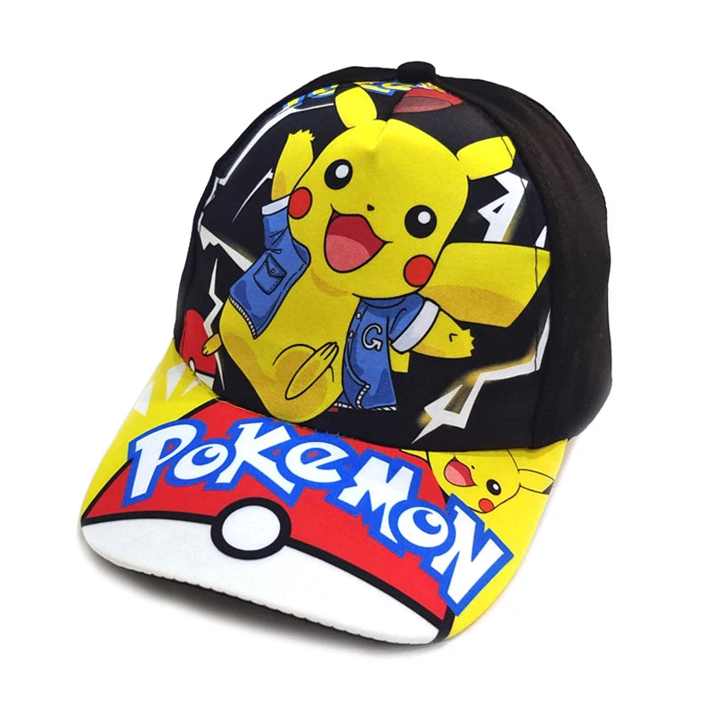 Pokemon Pikachu Children's Baseball Cap Pet Elf Cute Sunshade Hat Adjustable Head Circumference Pocket Monster Cartoon Hat