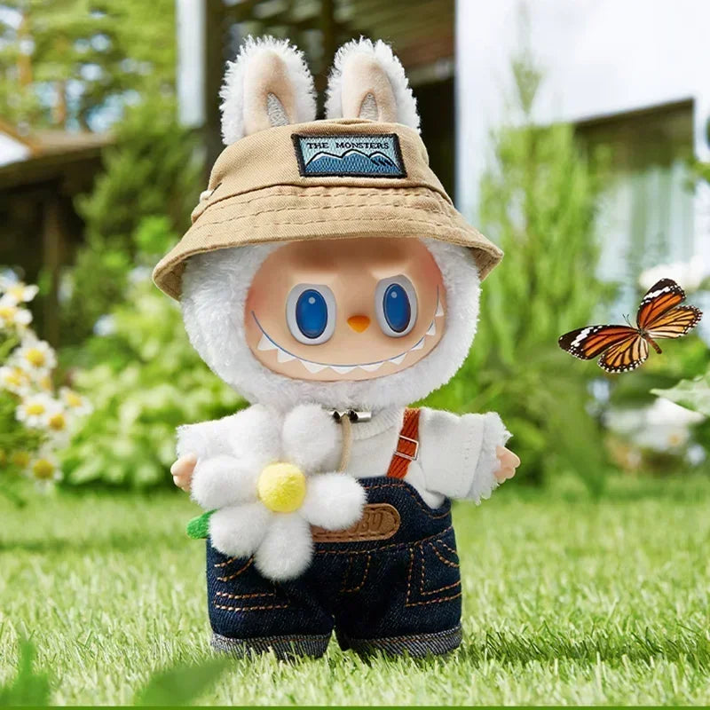 Anime Figure Genuine Labubu The Monsters Spring Wild Home Vinyl Cute Plush Doll Pendant Cartoon Decor Kids Birthday Surprise To